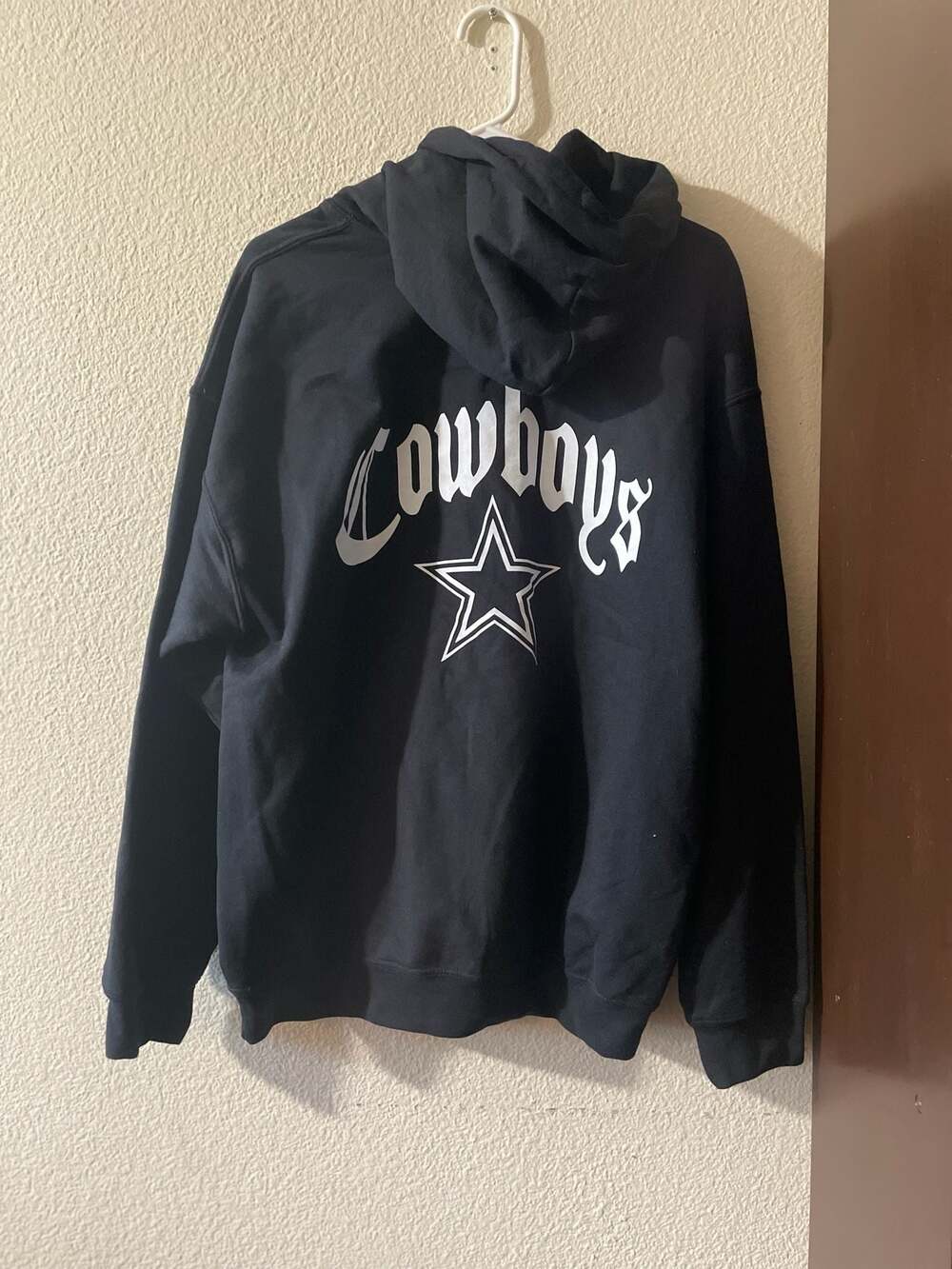 Dallas Cowboys Authentic Black Old English Hoodie Size Large